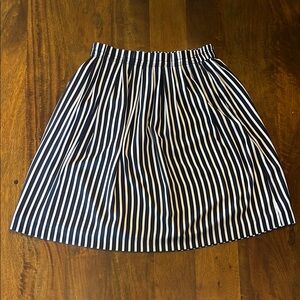J.Crew Factory Striped Navy and White Women's Skirt